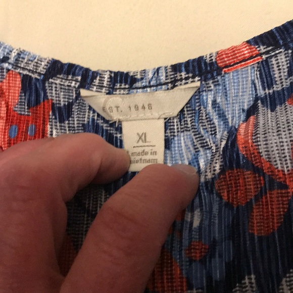 Size XL blue/orange multi top by EST 1946 - Picture 2 of 5